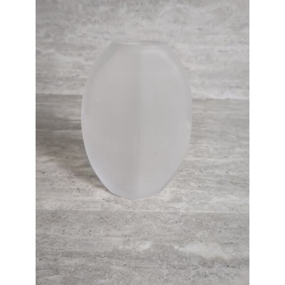 5" Frosted Glass Vase Japanese Girl‎ Etching - Picture 6 of 8